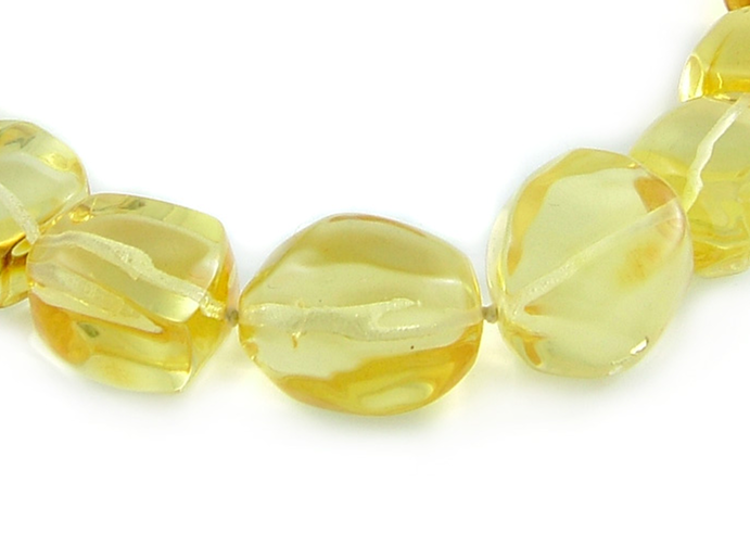 Citrine Stone Bracelet with Organic Shapes & Natural Clarity