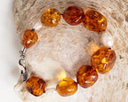 Baltic Amber Bracelet with Pearl & Silver Details