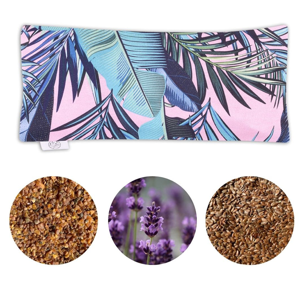 Organic Cotton Eye Pillow with Flaxseed, Lavender & Baltic Amber