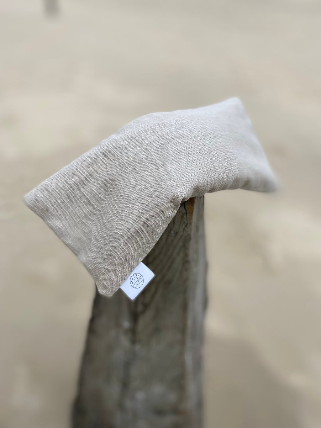 Linen Eye Pillow with Flaxseed, Lavender & Baltic Amber