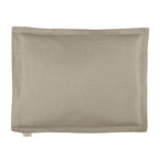 Linen Travel Pillow with Ruffle with Buckwheat Hulls & Baltic Amber