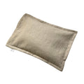 Linen Travel Pillow with Ruffle with Buckwheat Hulls & Baltic Amber