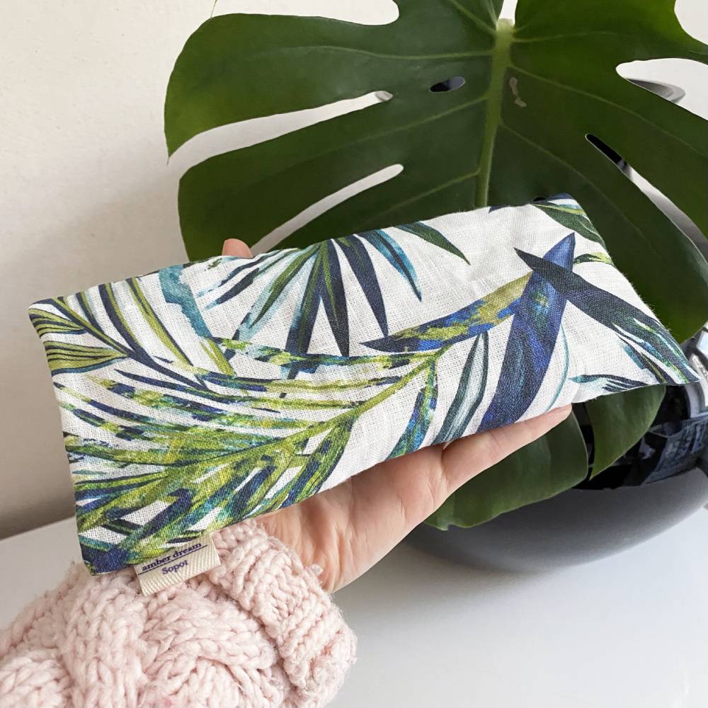 Organic Cotton Eye Pillow with Flaxseed, Lavender & Baltic Amber