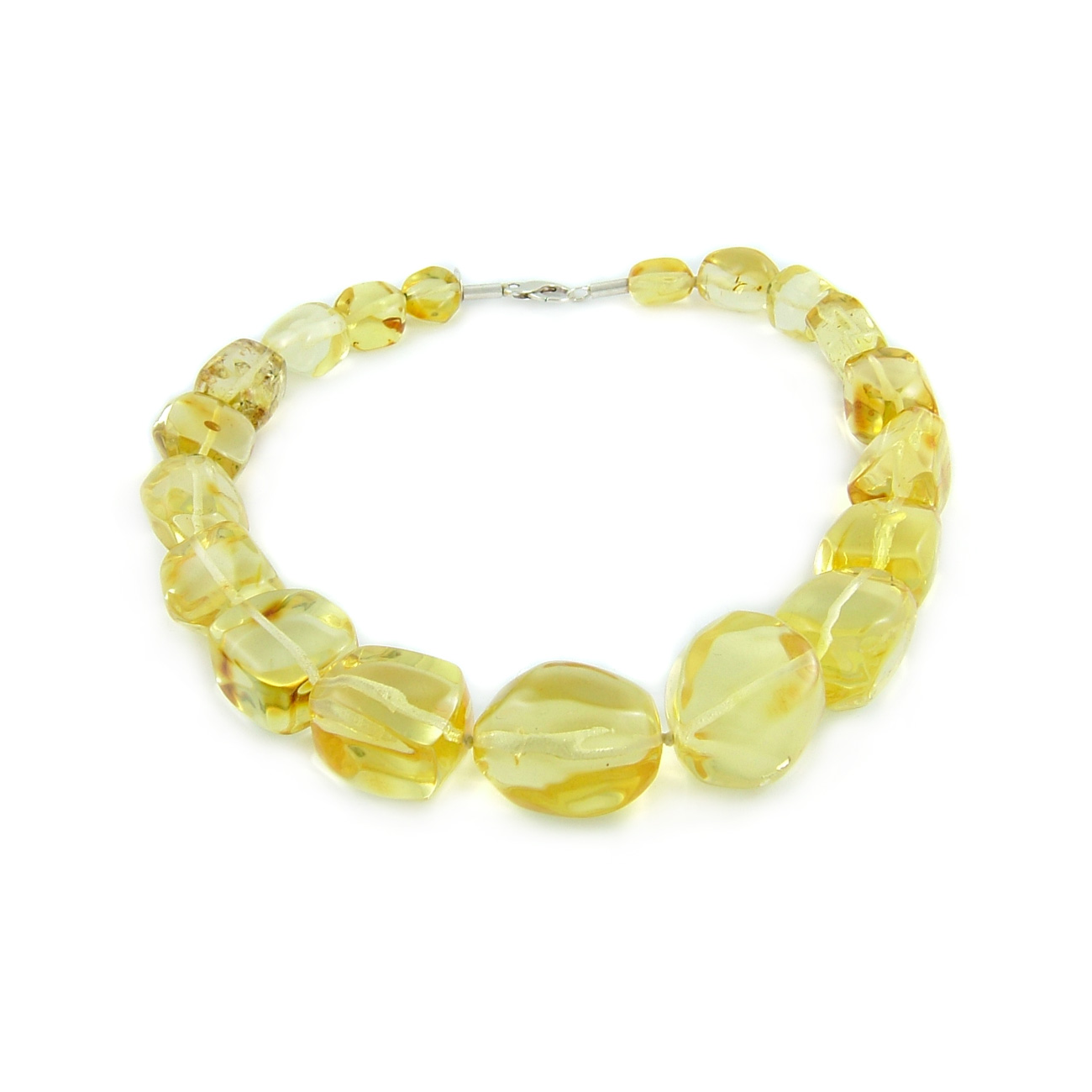 Citrine Stone Bracelet with Organic Shapes & Natural Clarity