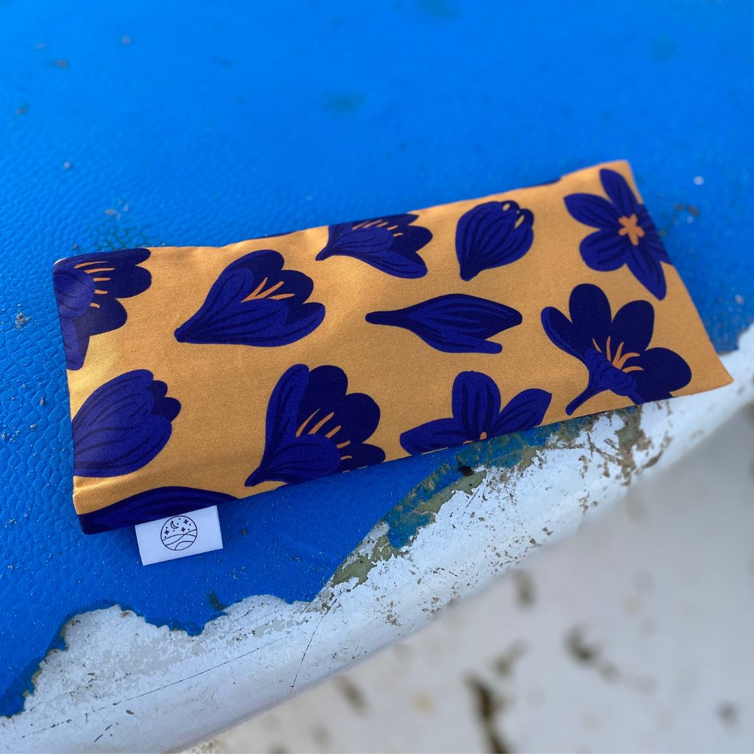 Organic Cotton Eye Pillow with Flaxseed, Lavender & Baltic Amber