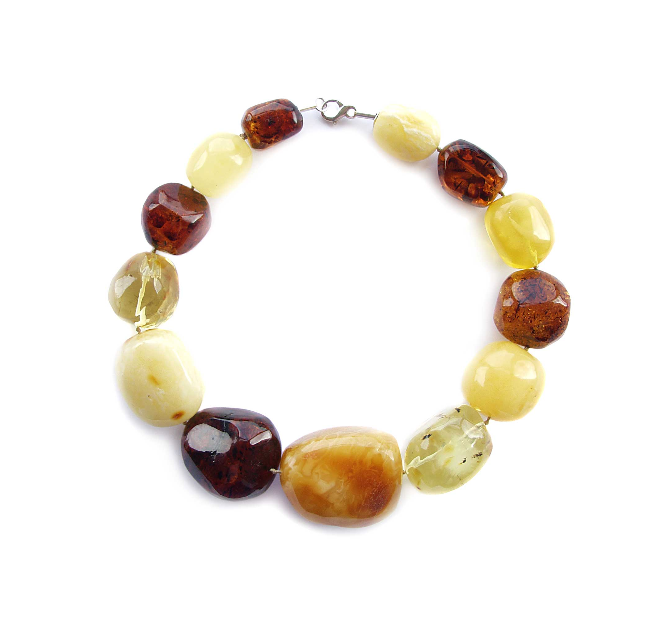 Naszyjnik 1 duży polerowany bursztyn