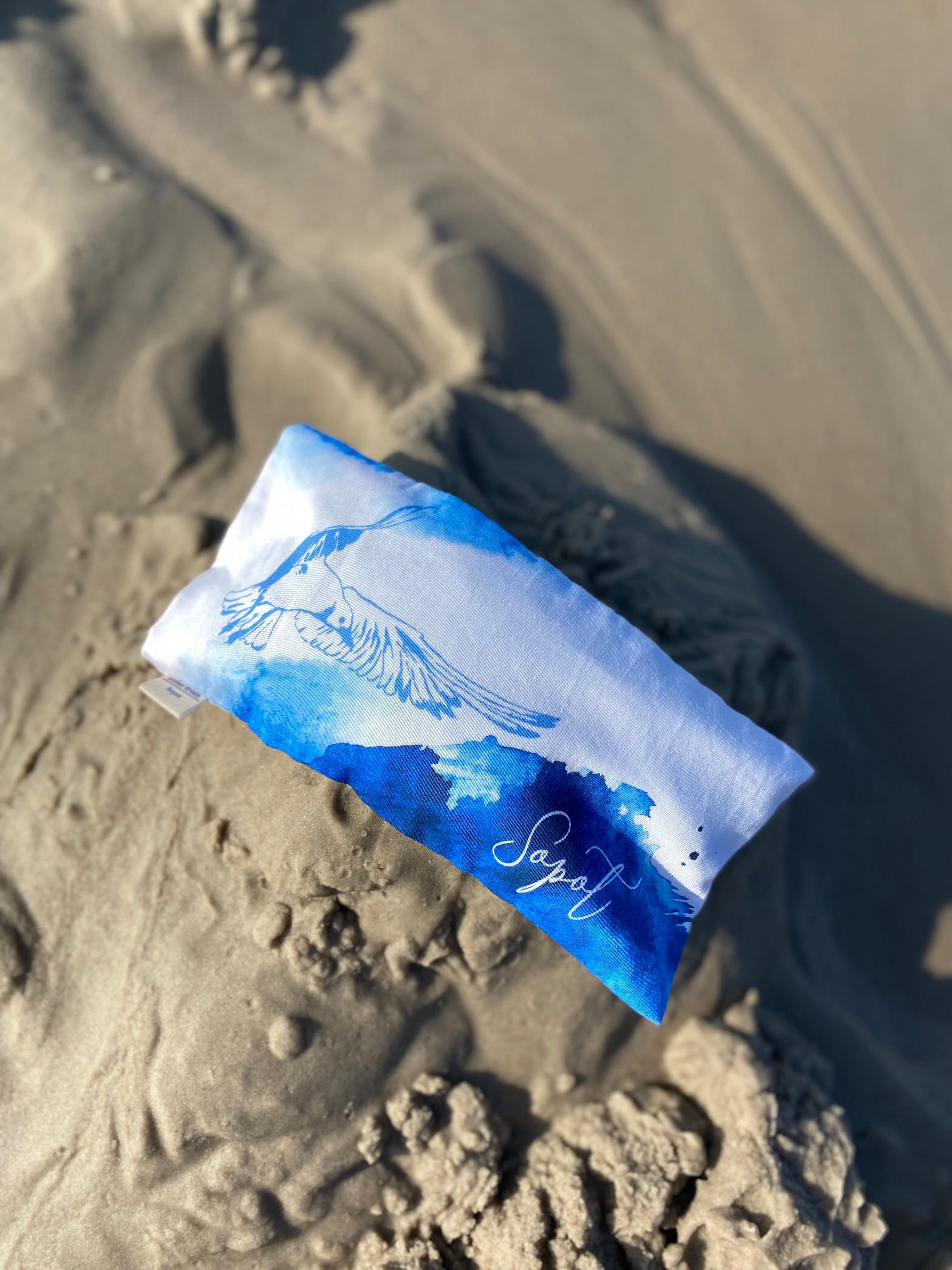 "Sopot" Organic Cotton Eye Pillow with Flaxseed, Lavender & Baltic Amber