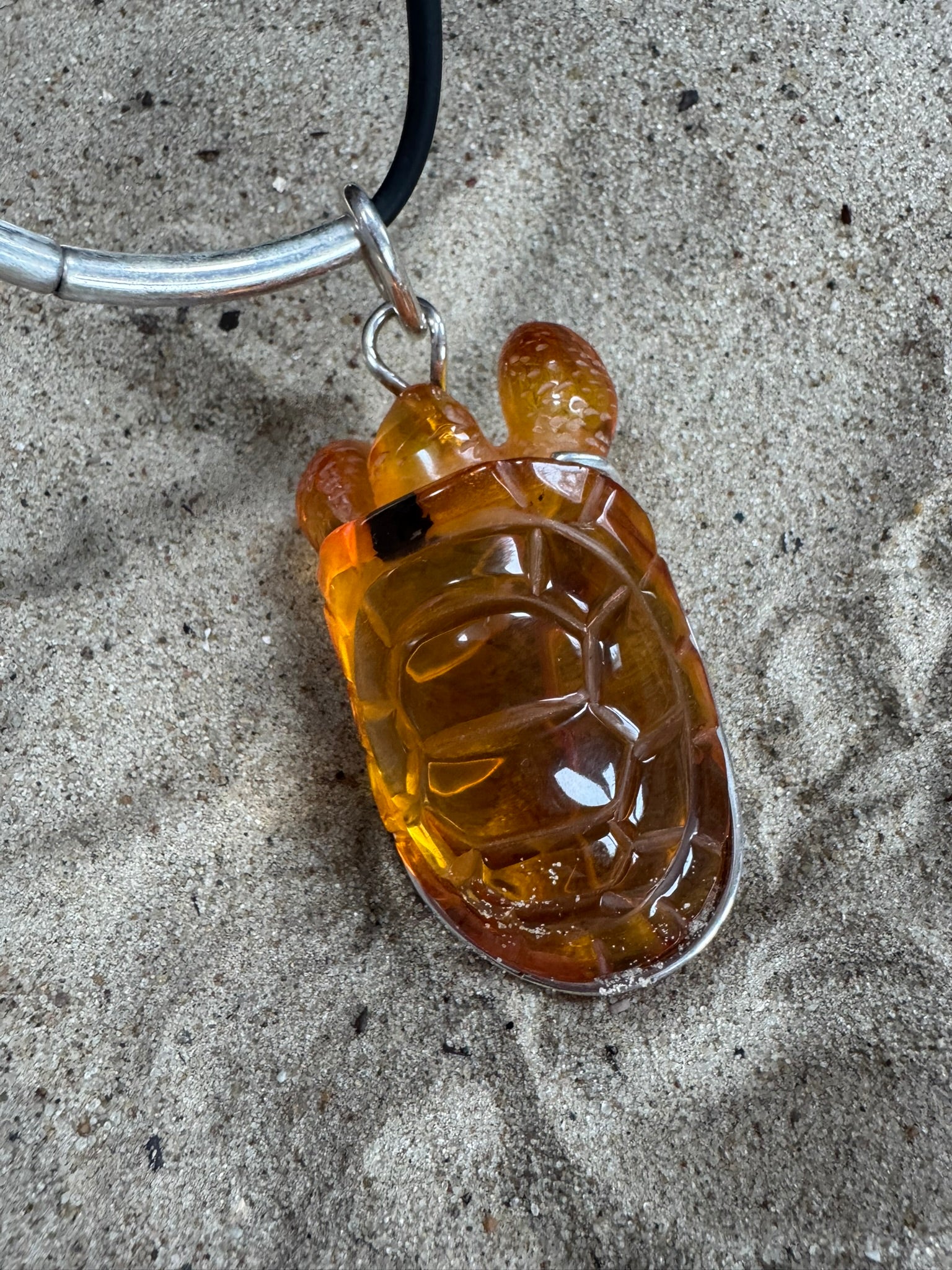 Amber Turtle Pendant