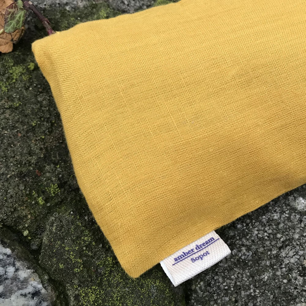 Linen Eye Pillow with Flaxseed, Lavender & Baltic Amber