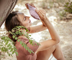 Linen Eye Pillow with Flaxseed, Lavender & Baltic Amber
