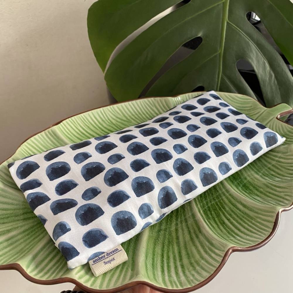 Organic Cotton Eye Pillow with Flaxseed, Lavender & Baltic Amber