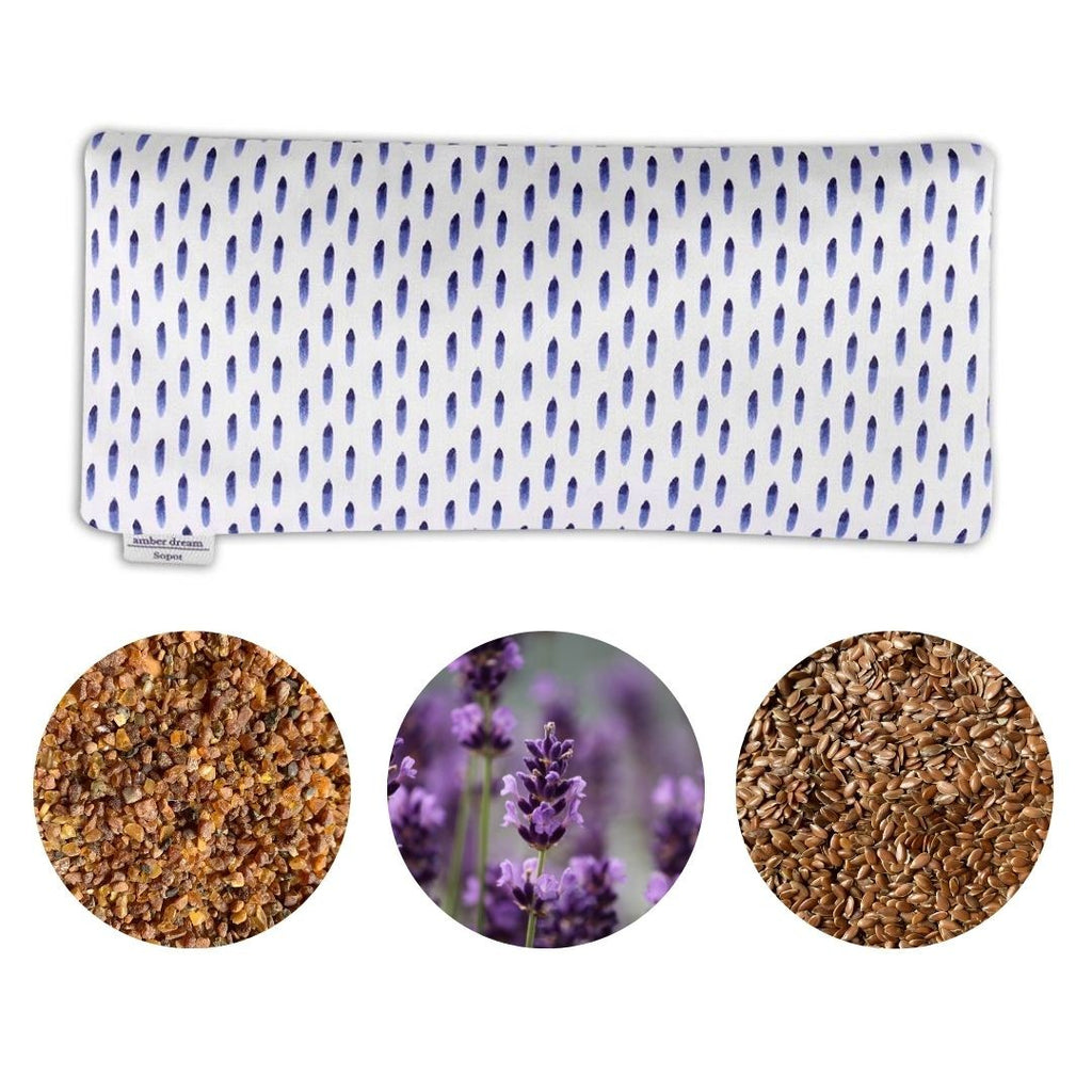 Organic Cotton Eye Pillow with Flaxseed, Lavender & Baltic Amber