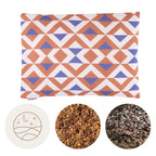 A Linen Blend Travel Pillow with Buckwheat Hulls & Baltic Amber