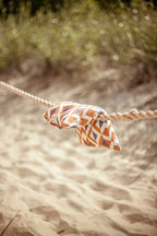 A Linen Blend Travel Pillow with Buckwheat Hulls & Baltic Amber