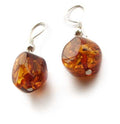 Cognac Amber Earrings