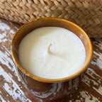Soy Candle in Ceramic Cup with Palo Santo Essential Oils Vegan