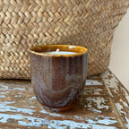 Soy Candle in Ceramic Cup with Palo Santo Essential Oils Vegan